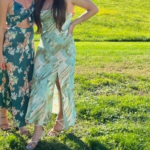 Hello Molly Green and Blue Dress